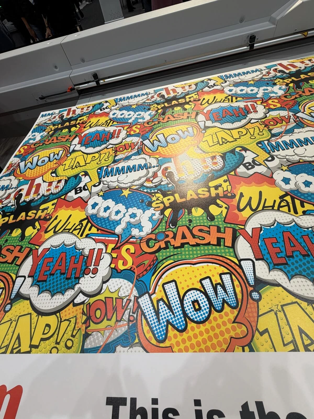 100% PVC-free media being printed on a wide-format press