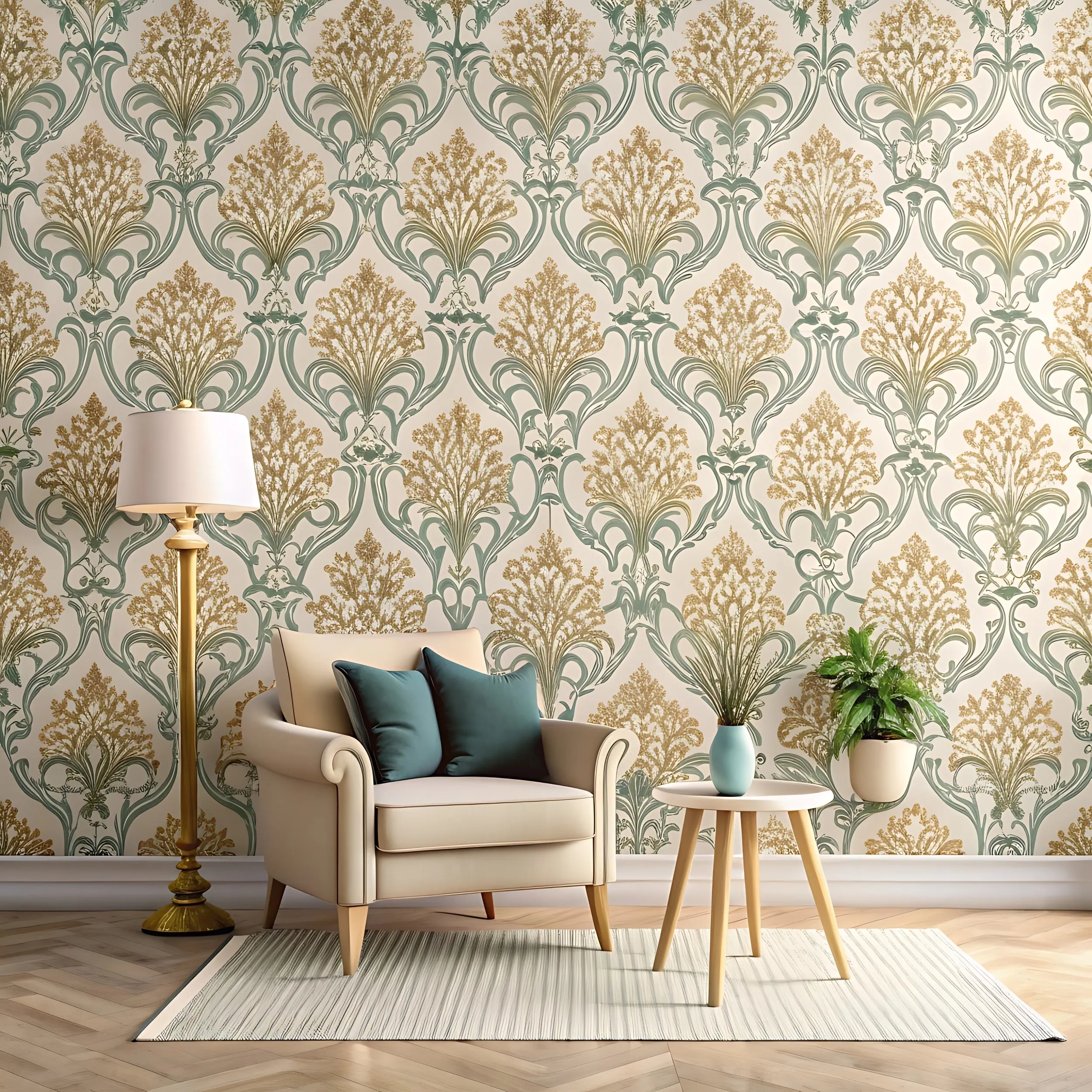 Printed wallcovering on a commercial corridor wall